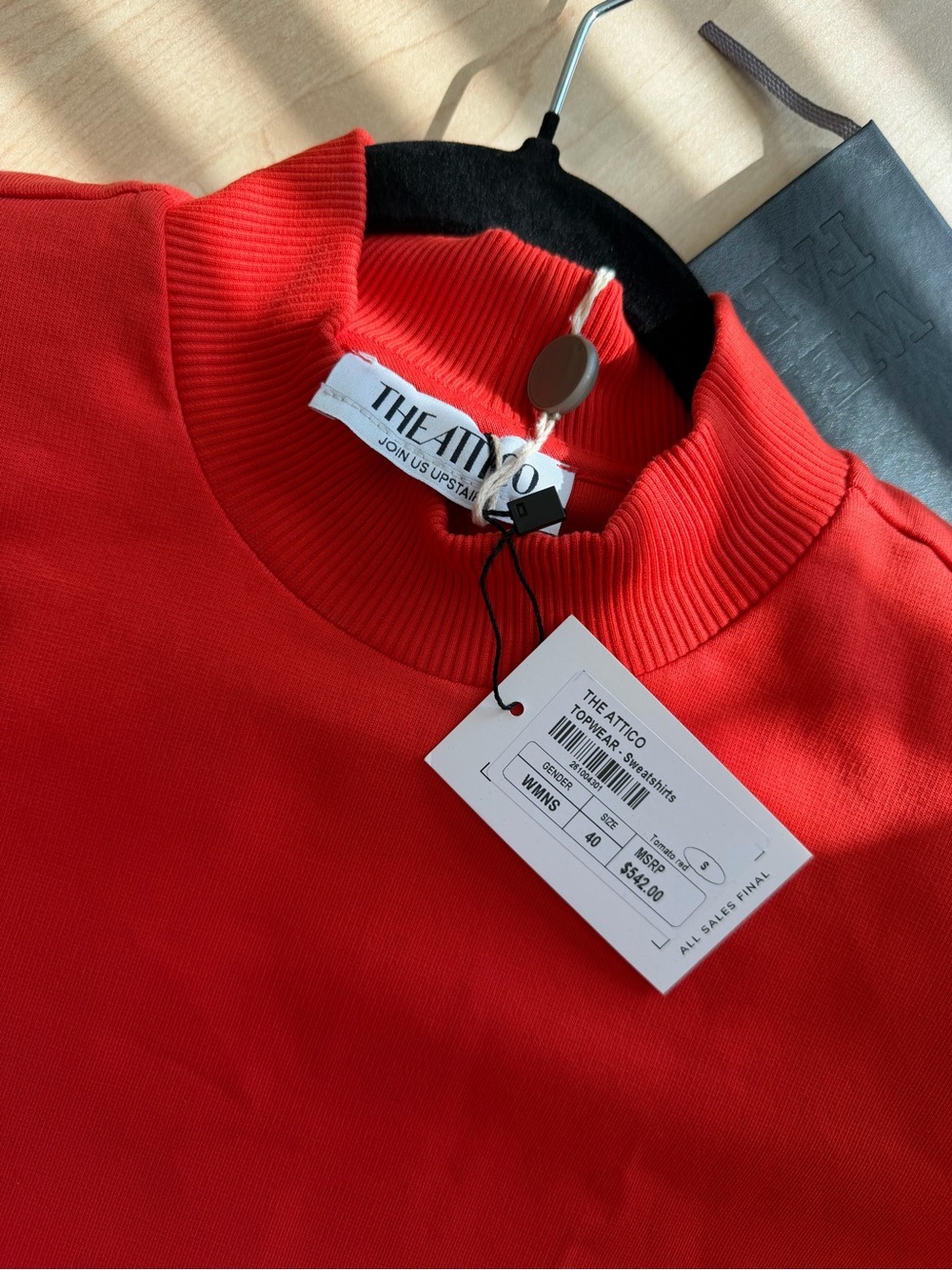 The Attico Vibrant Red Turtleneck Sweater